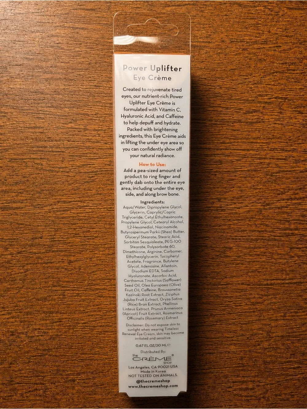 The Crème Shop Power Uplifter Brightening Eye Crème – 0.67 fl oz
